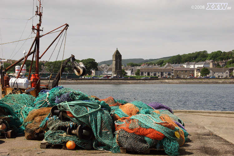 blick über die mole auf campbeltown