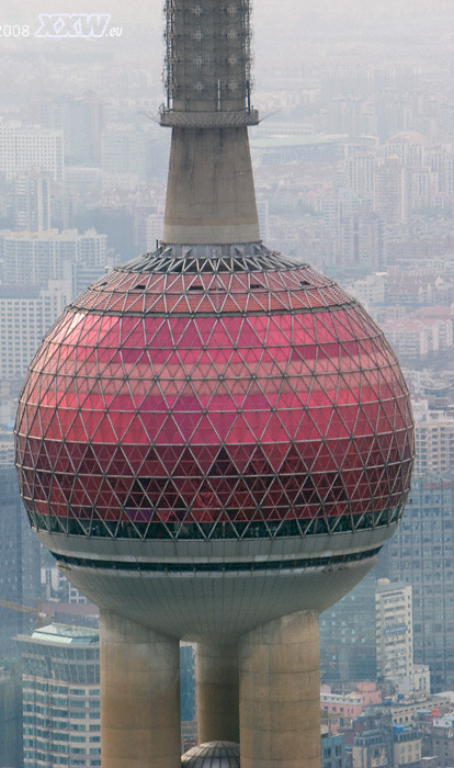 shanghai von oben - der fernsehturm -