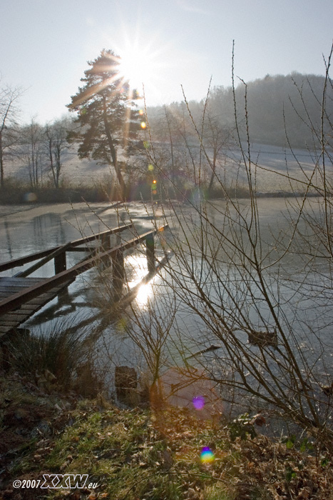 eiskalt, klare luft und sonnenschein