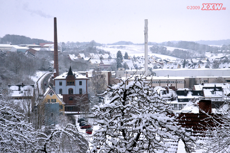 schnee in der stadt